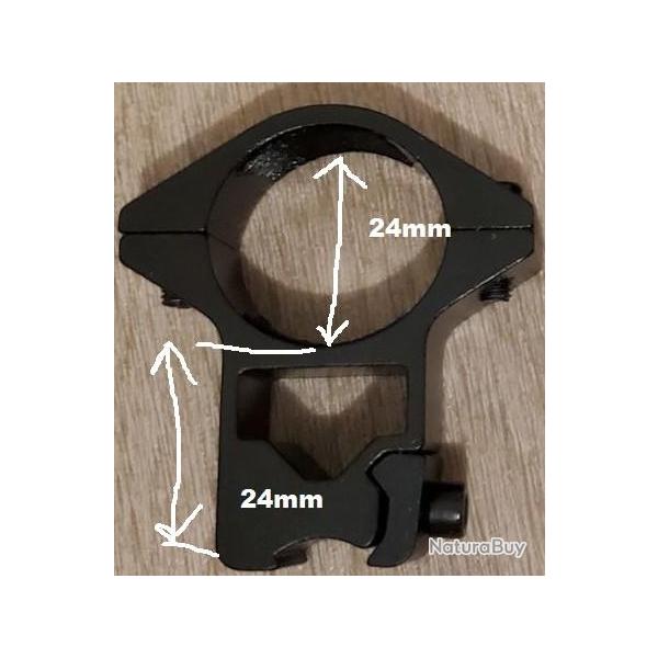 Montage picatiny lunettes diamtres 24 mm