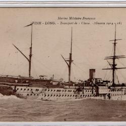 CPA - MARINE MILITAIRE FRANÇAISE - VINH -  LONG transport de I Classe guerre 1914 - 18 N°1001