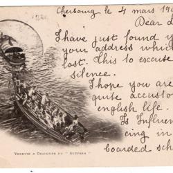 CPA - MARINE MILITAIRE - VEDETTE & CHALOUPE DU " SUFFREN  N°324