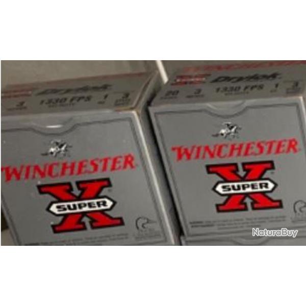 3 botes winchester drylock super steel, Acier n3, calibre 20/76 magnum