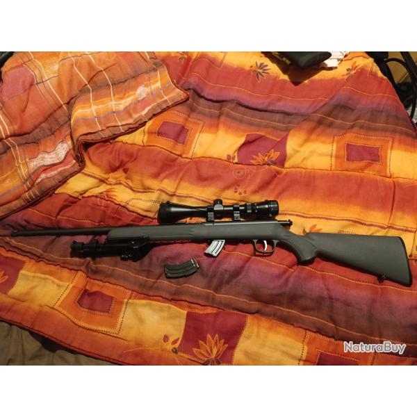 Savage Stevens 300 filete 22Lr avec lunette RTI 3-9x40 et bipieds