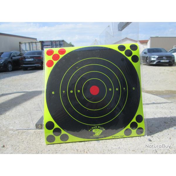 lot de 25 cibles AUTOCOLLANTE REACTIVE FLUO