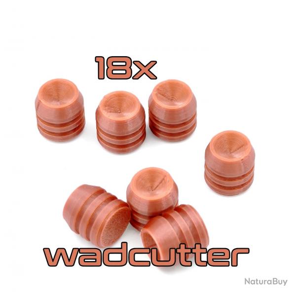 Ogive plastique pour 1858 1851 1860 cal 0.44 Wadcutter 18 x - Prcision Scurit & Performance