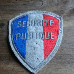 écusson brodée sécurité publique