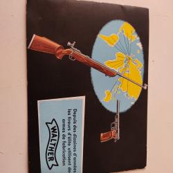 Ancienne Notice brochure Carabine WALTHER. Carl Walther fabricant armes de sport . Indications