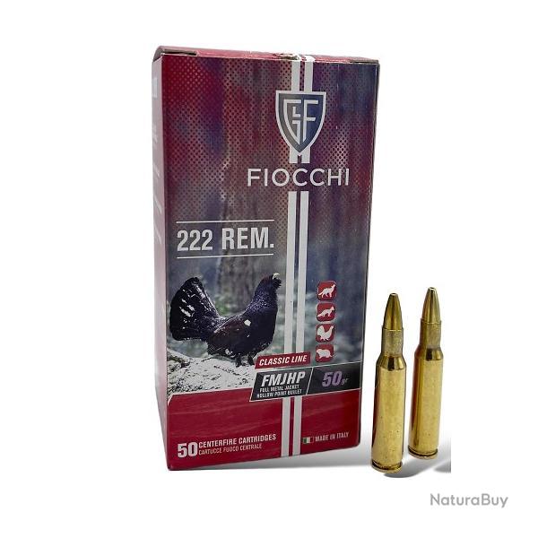 Munitions FIOCCHI 222 Rem FMJ HP 50gr x50