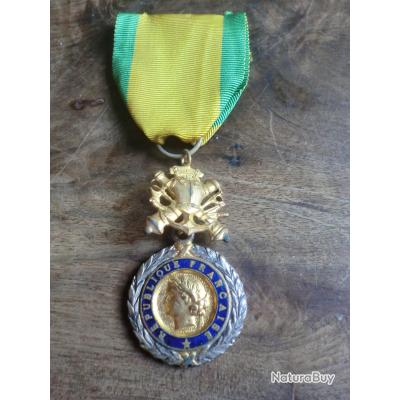 Médaille Valeur Et Discipline Française Avec Sa Miniature, Décoration Officielle