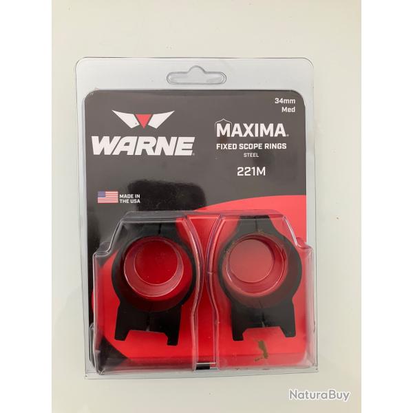 Colliers acier Warne 34mm