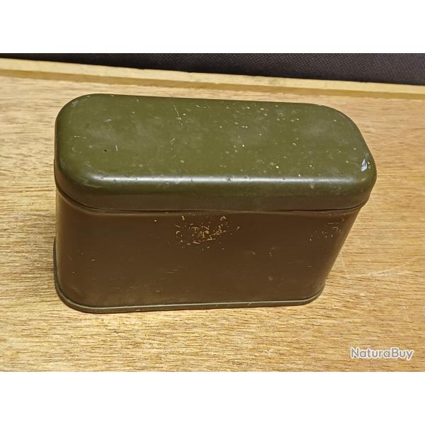 Ancienne boite militaire en mtal pour lunettes de troupes motorises modle 35
