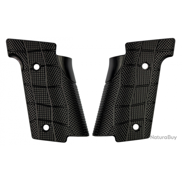 Plaquette de crosse aluminium Walther serie sf - Q5 / Q4 - Noir