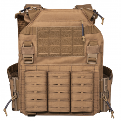 VESTE PORTE PLAQUES 600D QUICK DETACH COYOTE