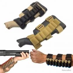 CARTOUCHIÈRE TACTIQUE SUR BRAS POUR 8 CARTOUCHES CALIBRE 12 - LIVRAISON GRATUITE