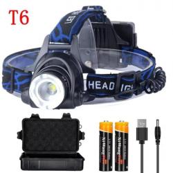 ENCHERE......TOP Lampe Frontale LED 10 000 lumens, rechargeable, avec batterie ...