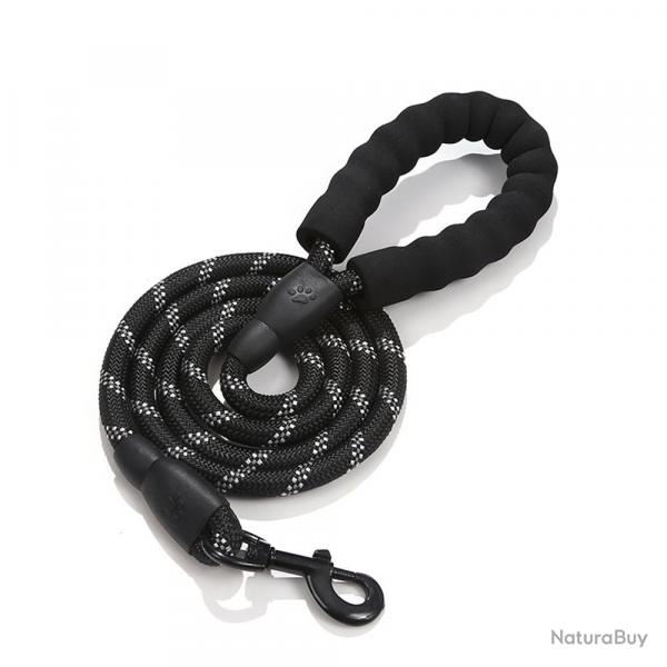 LAISSE CHIEN RENFORCE 150cm AVEC POIGNE EN NOPRNE - LIVRAISON GRATUITE
