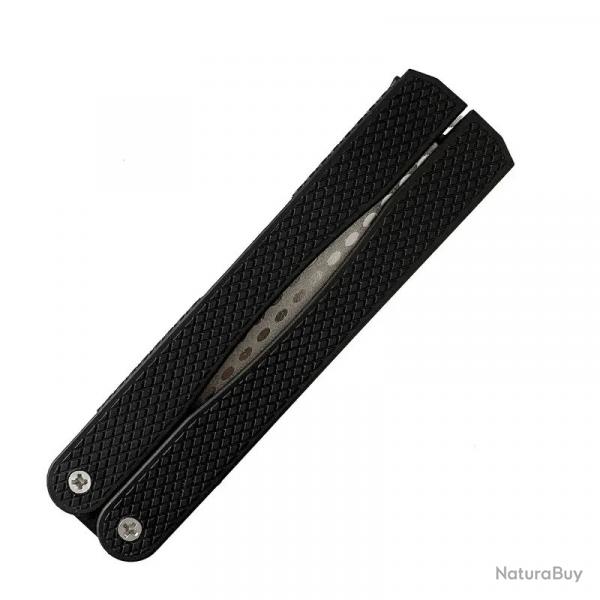 Affteur de poche diamant double face 400/600# - Pierre  aiguiser pliante avec poigne Chasse Rando