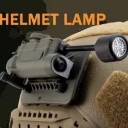 Lampe lat&eacute;ral  stroboscopique pour casque balistique FAST//Montage rail ARC//clip de casque