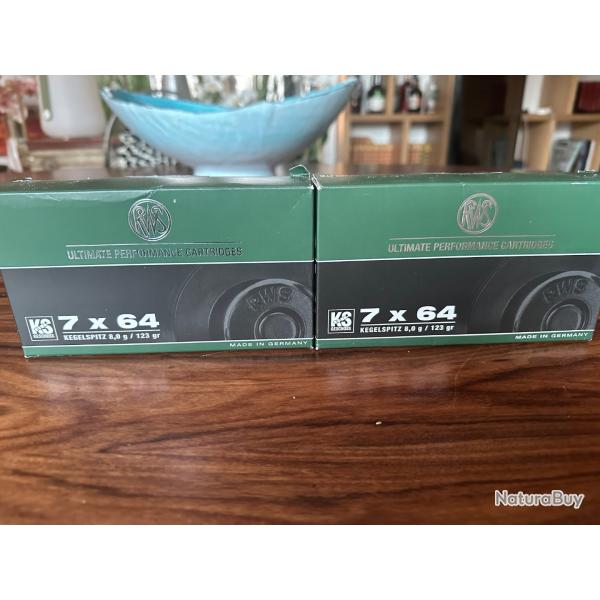 VENDS 2 BALLES TRES EFFICACES RWS 7,64 KS