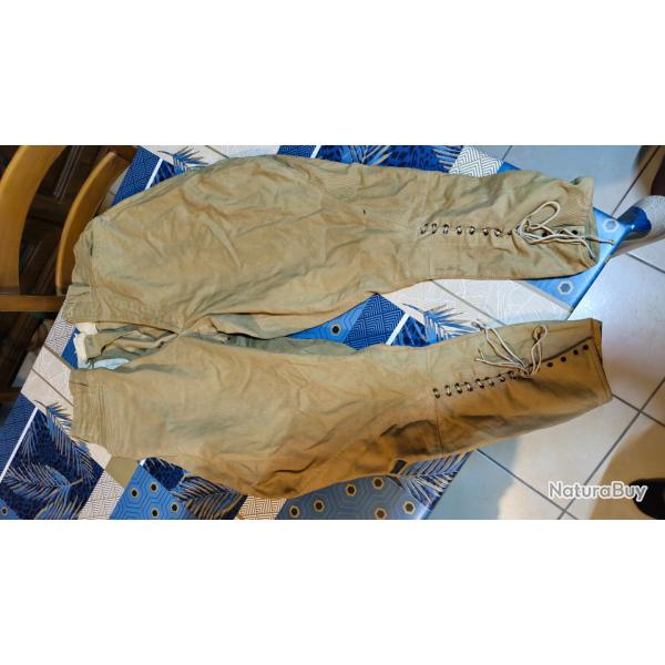 vente pantalon M35 anne 30 sans marquage