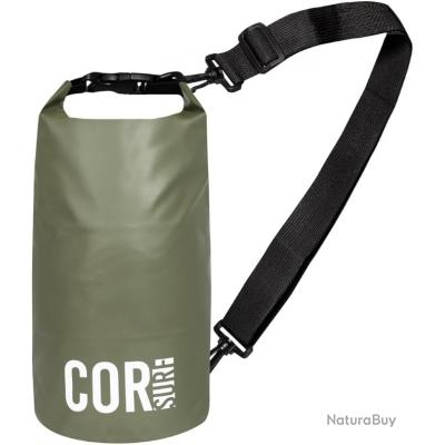 Sac Étanche Flottant 15L Camping Plongée Pêche Vert Armée