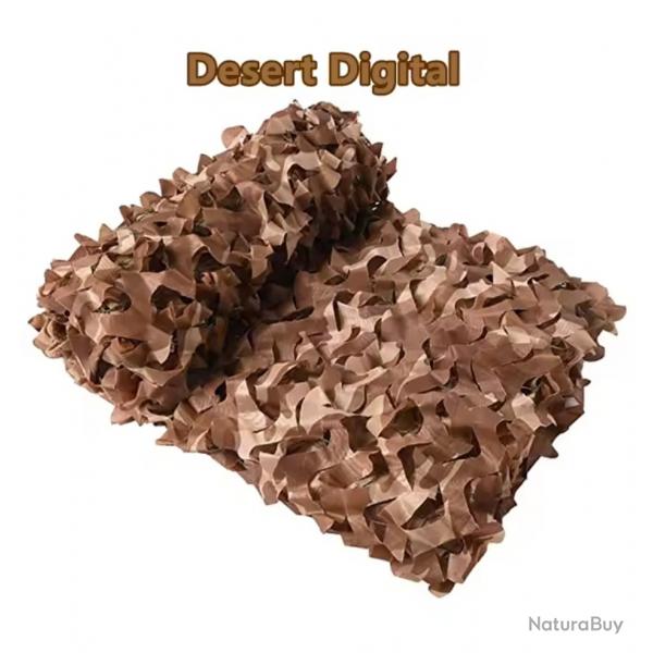 Filet de camouflage militaire Oxford 210D Chasse jardin Rsistant raliste Desert Digital 2X3 M