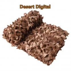 Filet de camouflage militaire Oxford 210D Chasse jardin Résistant réaliste Desert Digital 4X4 M
