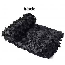 Filet de camouflage militaire Oxford 210D Chasse jardin Résistant réaliste Noir 2X3 M