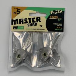 Tête plombée master shad 125mm medium head 25g couleur raw material