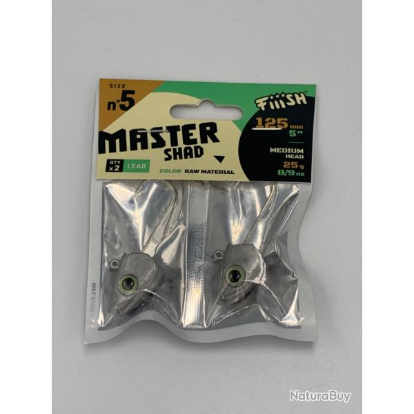 Tte plombe master shad 125mm medium head 25g couleur raw material