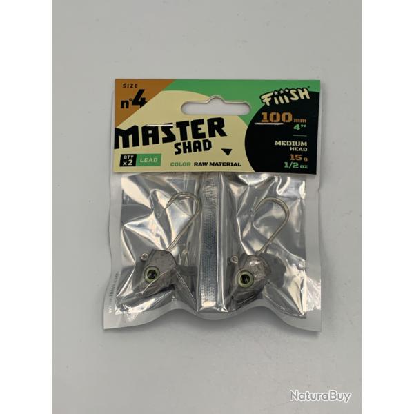 Tte plombe master shad 100mm medium head 15g couleur raw material