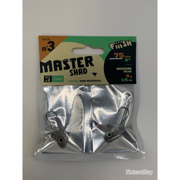 Tte plombe master shad 75mm medium head 6g couleur raw material