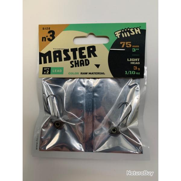 Tte plombe master shad 75mm light head 3g couleur raw material