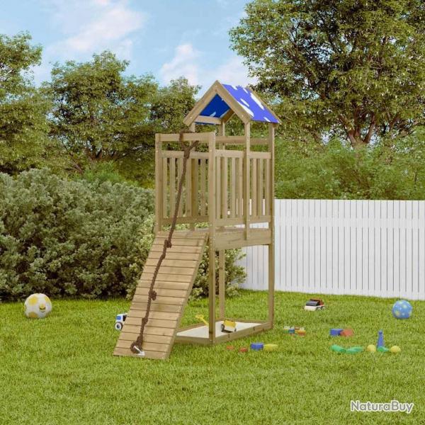 Aire de jeux d'extrieur bois de pin imprgn alsavelo