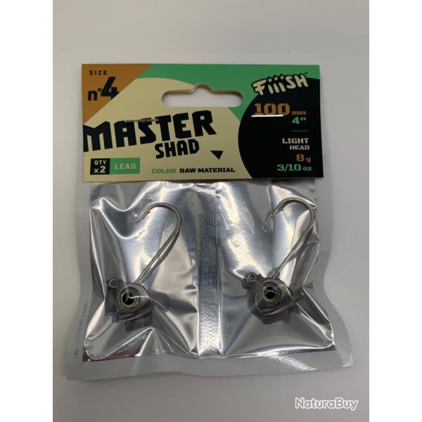 Tte plombe master shad 100mm light head 8g couleur raw material