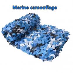 Filet de camouflage militaire Oxford 210D Chasse jardin Résistant réaliste Bleu Camouflage 2X3 M