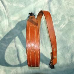 Bretelle de fusil/carabine en cuir avec attaches rapides (4)
