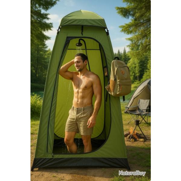 Tente Douche Pliable Abri WC Portable Anti UV Intimit Camping Rando Plage Plein Air 2 coloris