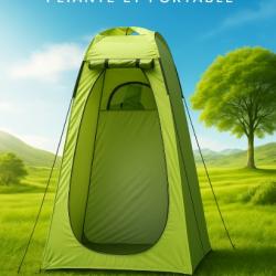 Tente de Douche Pliable Abri WC Anti UV Portable Intimité Camping Plage Rando Plein Air 2 coloris