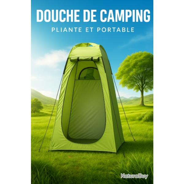 Tente de Douche Pliable Abri WC Anti UV Portable Intimit Camping Plage Rando Plein Air 2 coloris