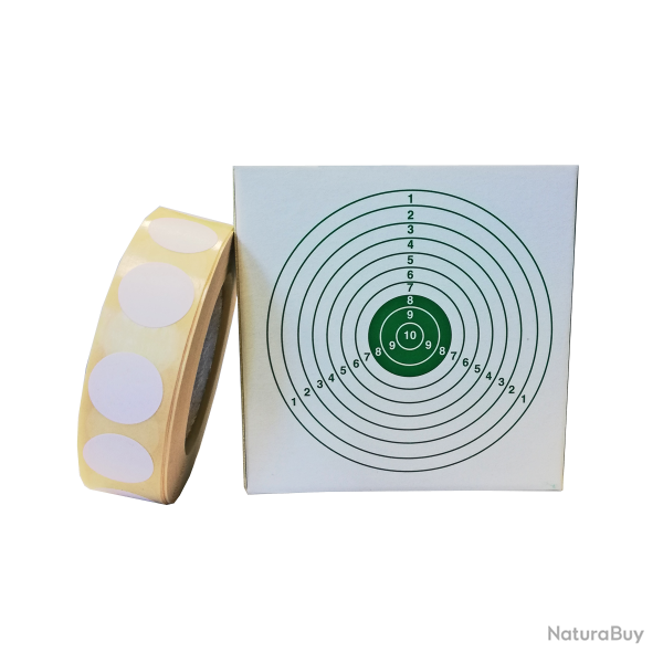 Gommettes cache impactes Umarex pour cibles - Par 1000 - 15 mm / Blanc