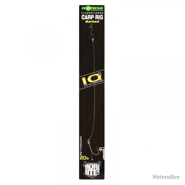 Bas de Ligne Fluorocarbon Korda IQ D Rig Kurv N4-15lbs