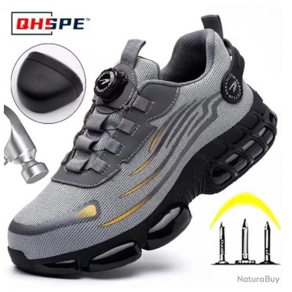 TOP ENCHERE....Chaussure de SCURIT , Style Basket Grise, Lacet Serrage Rapide