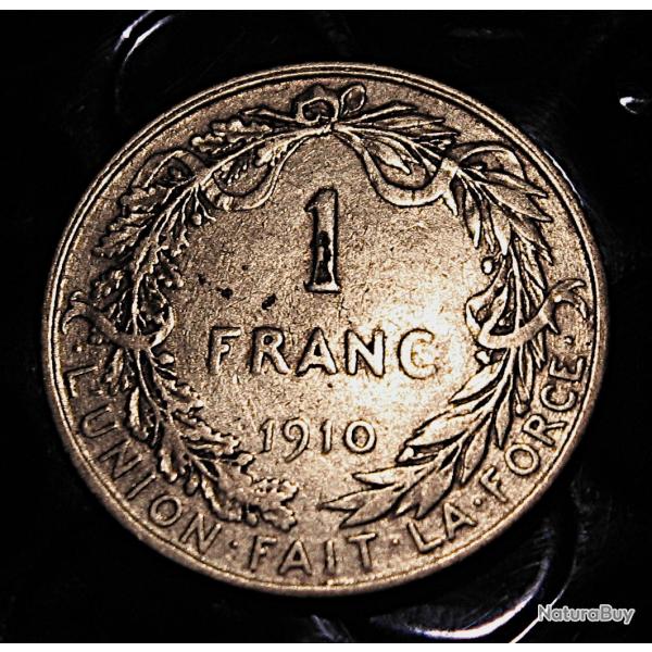 Belgique  piece de 1 franc 1910 (argent) ttb  5grs