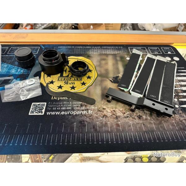 HIKMICRO Bague adaptatrice THUNDER 52/71 et 61/68mm + convertisseur + bague de rduction + montage