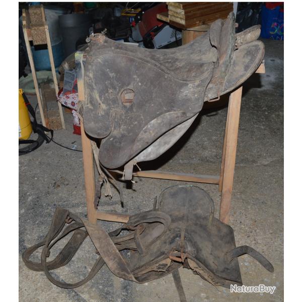 Selle militaire Franais WW1 Poilu 1914/1918 1939/1945 French Cavalerie Militaria