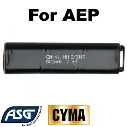 Batterie rechargeable NiMH 7,2 V 500 mAh pour réplique AEP Airsoft