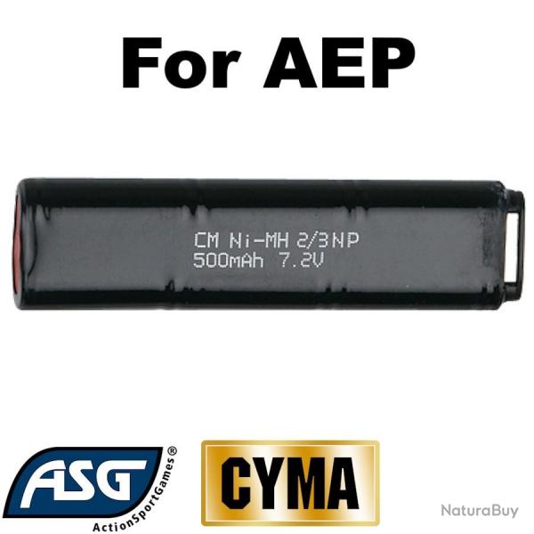 Batterie rechargeable NiMH 7,2 V 500 mAh pour rplique AEP Airsoft