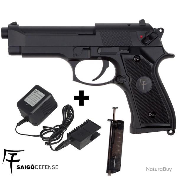 Rplique airsoft AEP M92 Saigo Defense 0.4J avec batterie NimH
