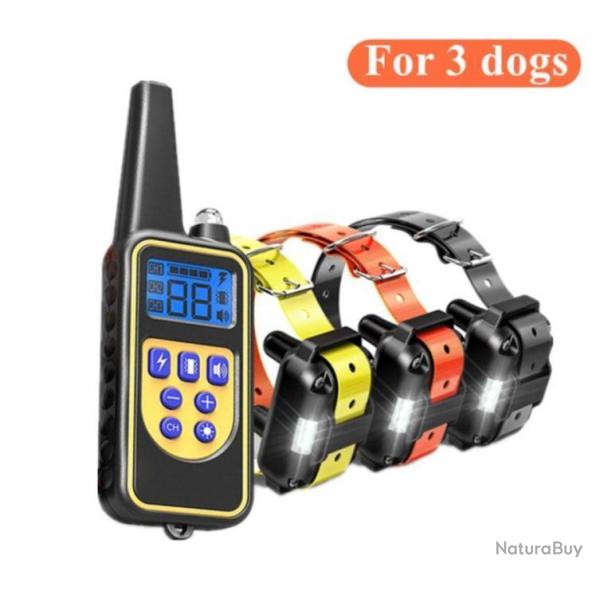 ENCHERE.....COLLIER DE DRESSAGE 3 chiens ....800 METRES tanche..