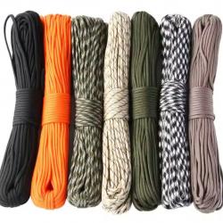 Paracorde à 9 coeurs, 650lb, 31m , 4mm de diamètre Coloris au choix