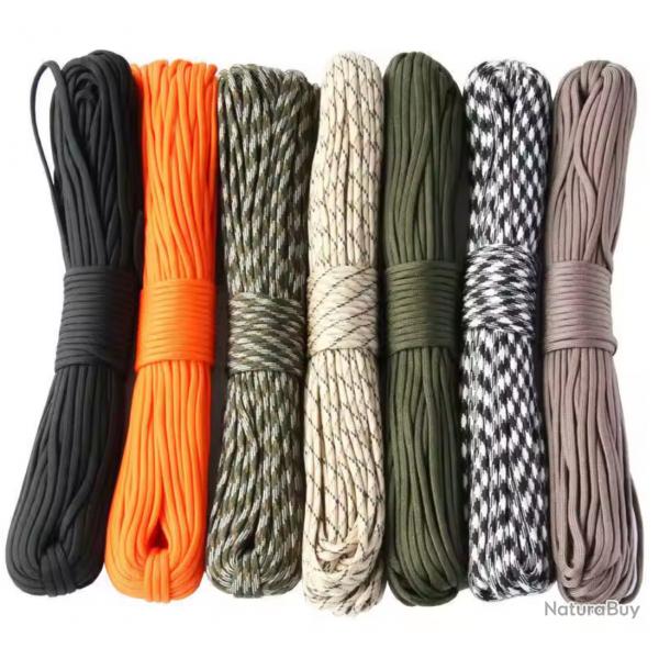 TOP ENCHERE...Paracorde  9 coeurs, 650lb, 31m , 4mm de diamtre Coloris au choix